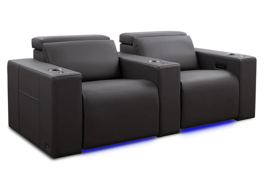 Valencia Barcelona Grand Ultimate Leather Theater Recliner Row of 2