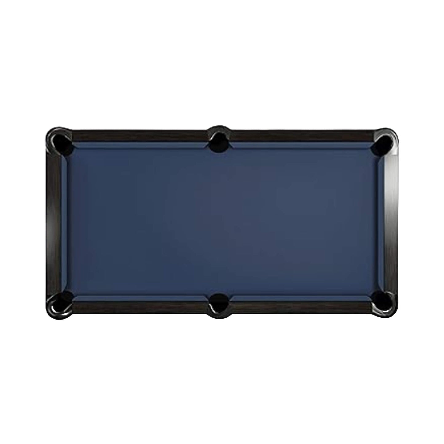 8-Foot Slate Bed Pool Table | Modern Graphite Solid Wood, Blue Cloth