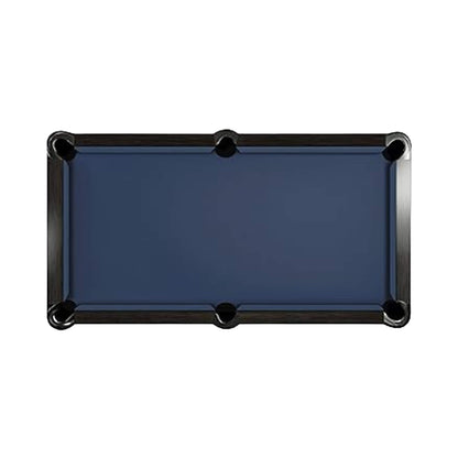 8-Foot Slate Bed Pool Table | Modern Graphite Solid Wood, Blue Cloth