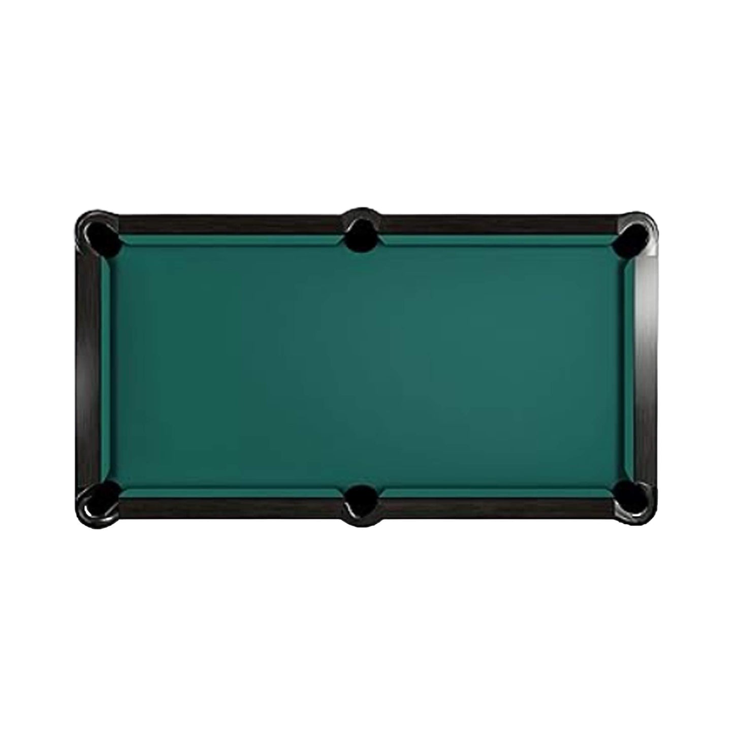 8-Foot Slate Bed Pool Table | Modern Graphite Solid Wood, Blue Cloth