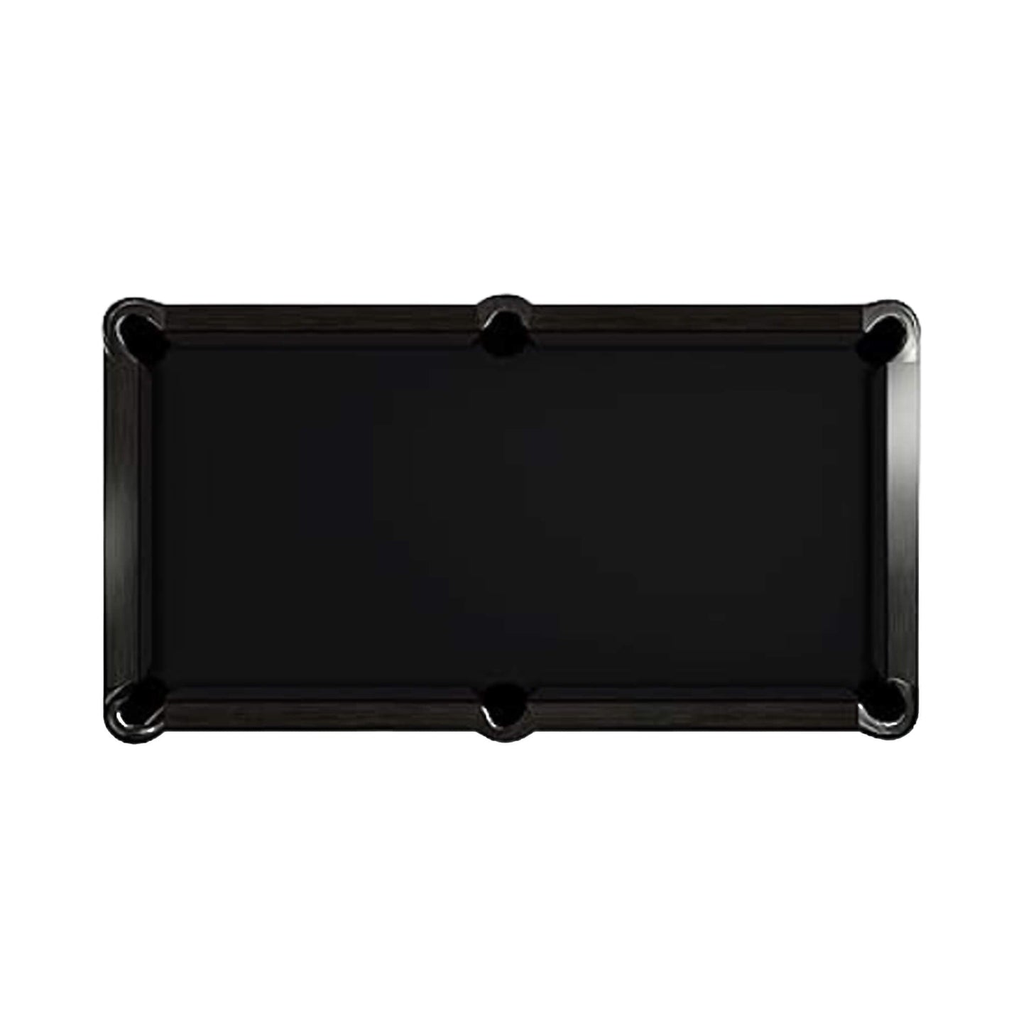 8-Foot Slate Bed Pool Table | Modern Graphite Solid Wood, Blue Cloth