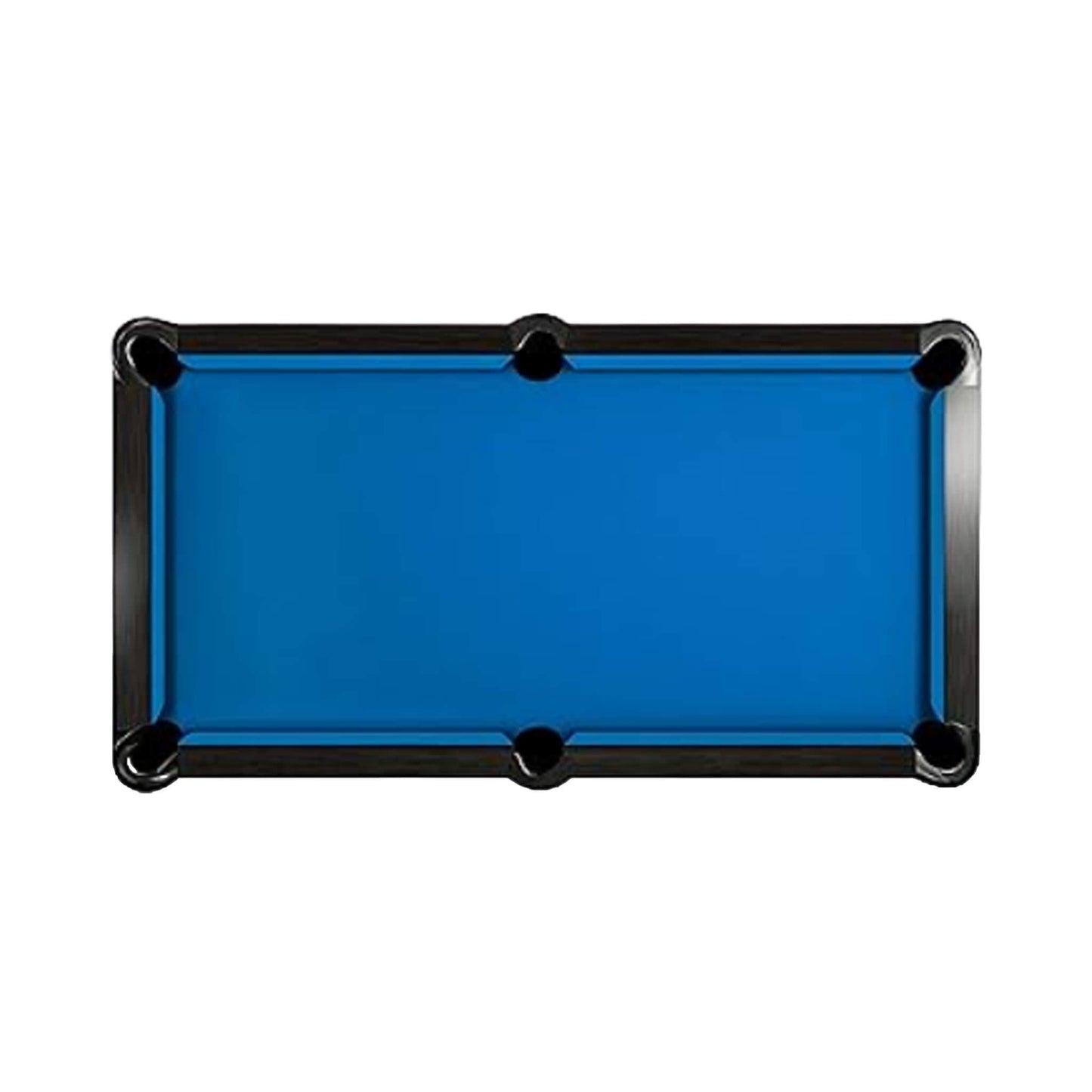 8-Foot Slate Bed Pool Table | Modern Graphite Solid Wood, Blue Cloth