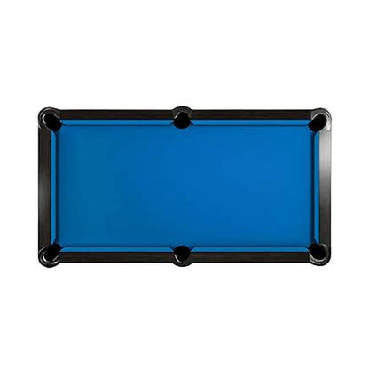 8-Foot Slate Bed Pool Table | Modern Graphite Solid Wood, Blue Cloth