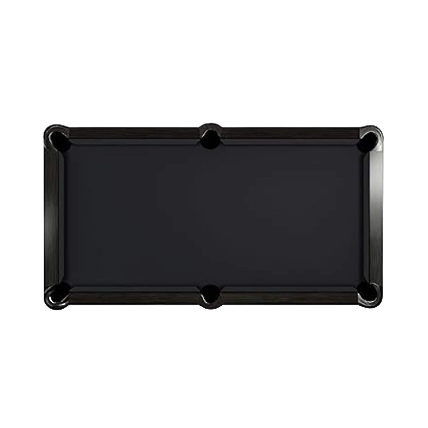 8-Foot Slate Bed Pool Table | Modern Graphite Solid Wood, Blue Cloth