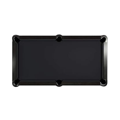 8-Foot Slate Bed Pool Table | Modern Graphite Solid Wood, Blue Cloth