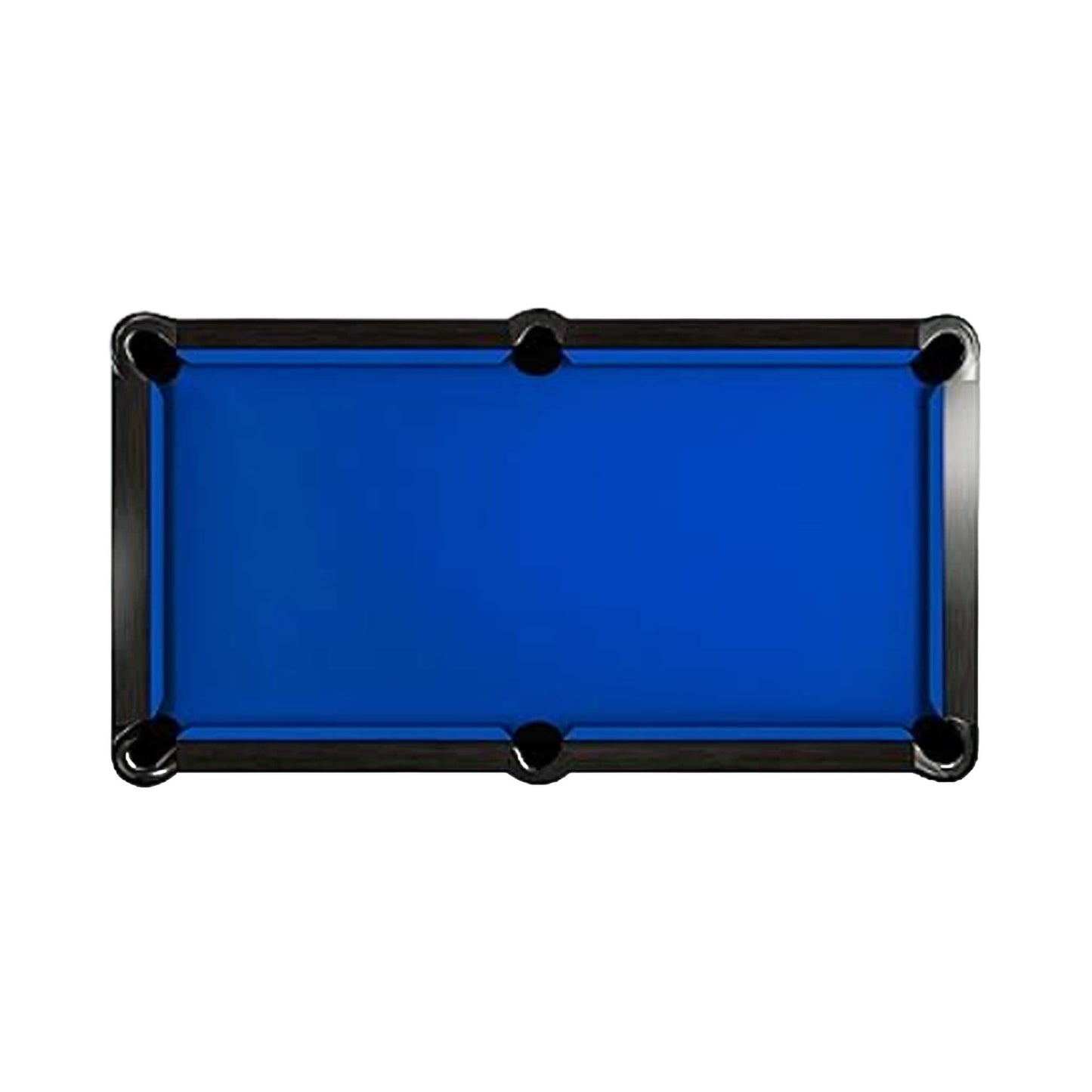 8-Foot Slate Bed Pool Table | Modern Graphite Solid Wood, Blue Cloth