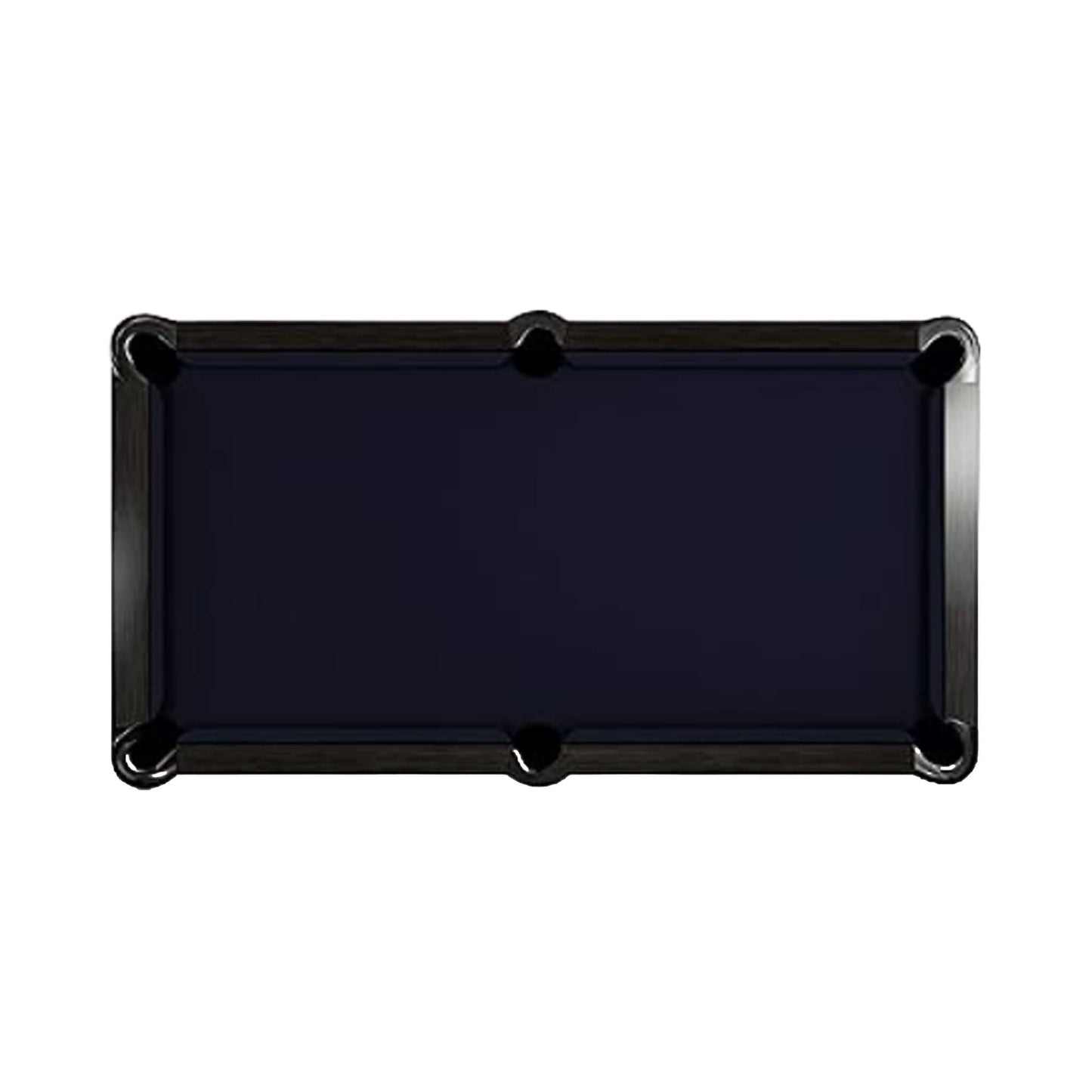 8-Foot Slate Bed Pool Table | Modern Graphite Solid Wood, Blue Cloth
