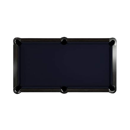 8-Foot Slate Bed Pool Table | Modern Graphite Solid Wood, Blue Cloth