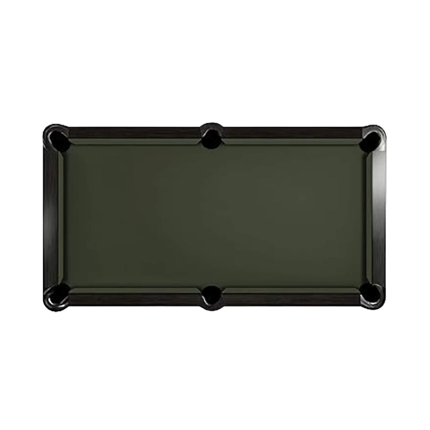 8-Foot Slate Bed Pool Table | Modern Graphite Solid Wood, Blue Cloth