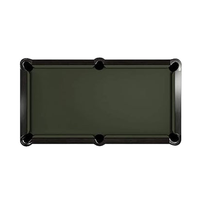 8-Foot Slate Bed Pool Table | Modern Graphite Solid Wood, Blue Cloth