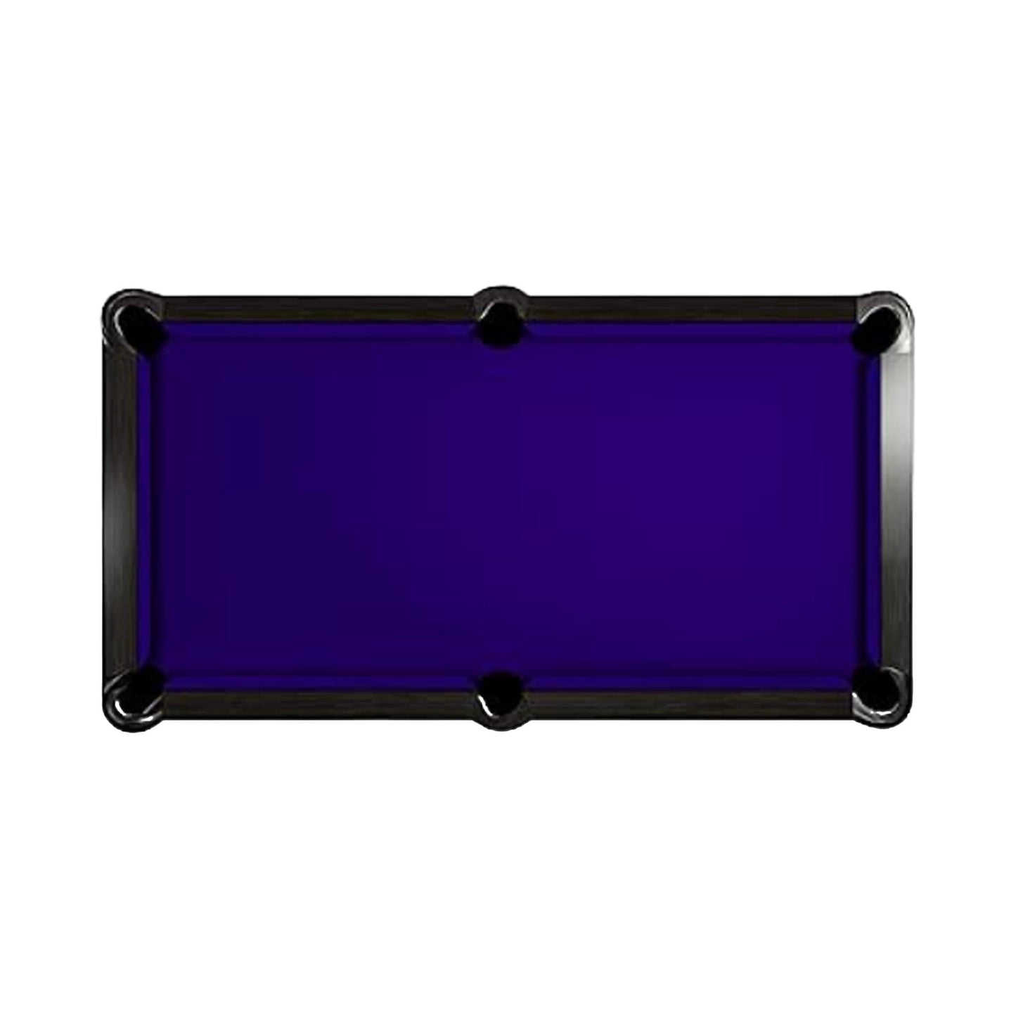8-Foot Slate Bed Pool Table | Modern Graphite Solid Wood, Blue Cloth