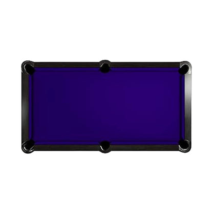 8-Foot Slate Bed Pool Table | Modern Graphite Solid Wood, Blue Cloth