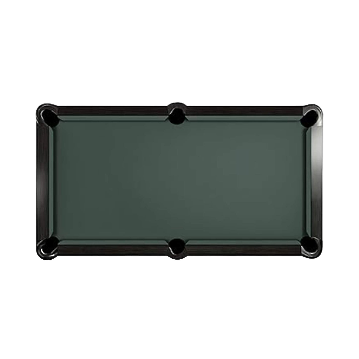 8-Foot Slate Bed Pool Table | Modern Graphite Solid Wood, Blue Cloth