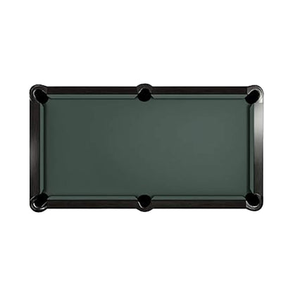 8-Foot Slate Bed Pool Table | Modern Graphite Solid Wood, Blue Cloth