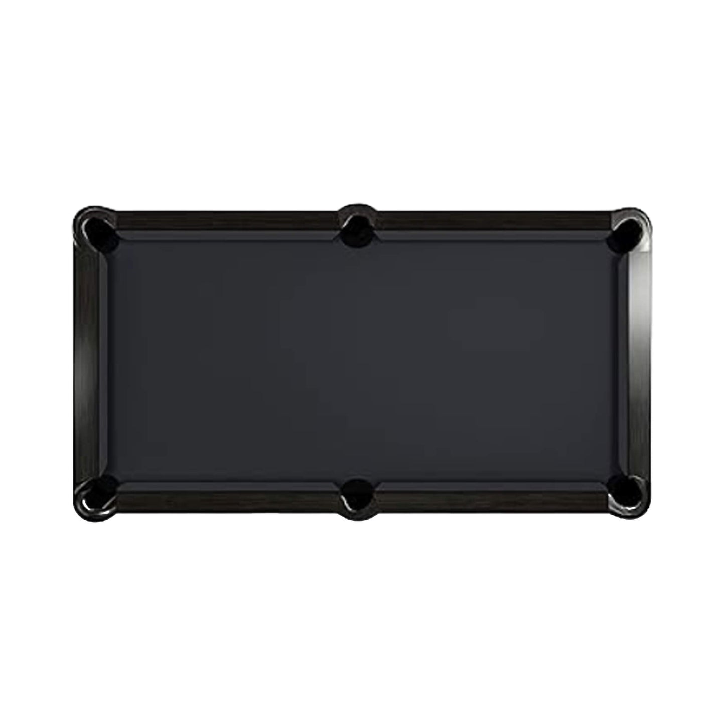 8-Foot Slate Bed Pool Table | Modern Graphite Solid Wood, Blue Cloth