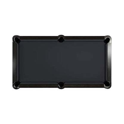 8-Foot Slate Bed Pool Table | Modern Graphite Solid Wood, Blue Cloth