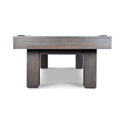 8-Foot Slate Bed Pool Table | Modern Graphite Solid Wood, Blue Cloth