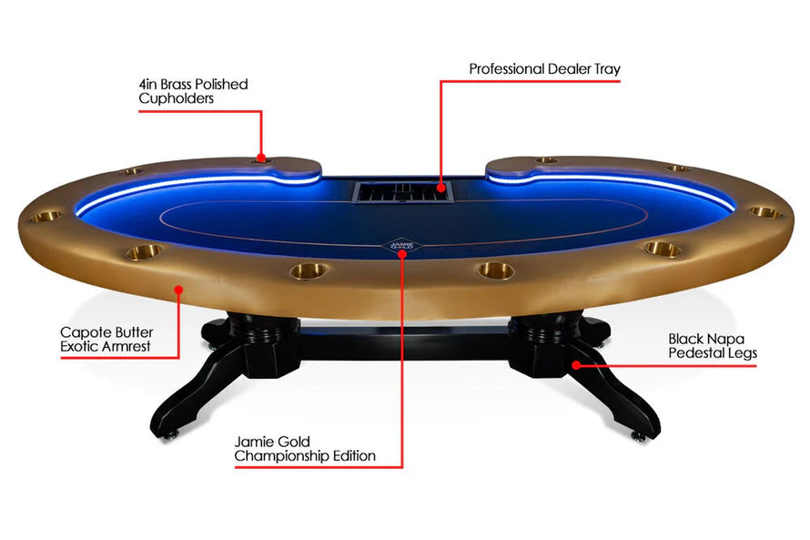 BBO Lumen HD – 10 Player LED Dealer Poker Table