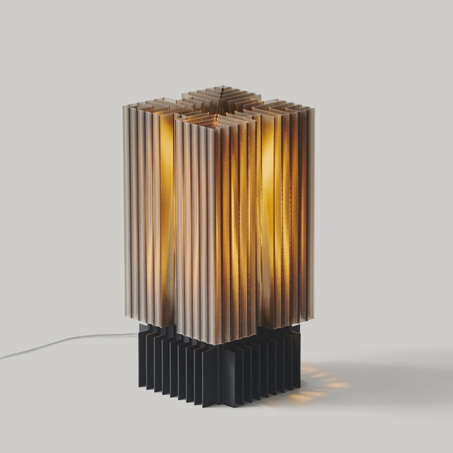 Valencia Brut Lamp | Brutalist Table Lamp – Smoke Finish