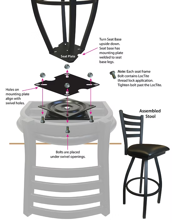 Holland 840 Grizzly 1 – 25" Swivel Counter Stool