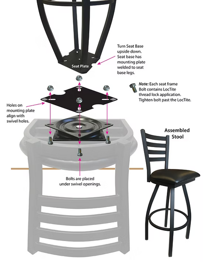 Holland 840 Grizzly 1 – 25" Swivel Counter Stool
