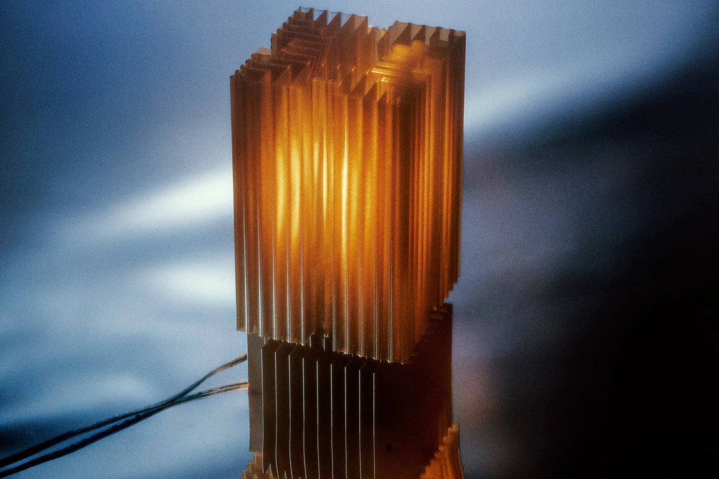 Valencia Brut Lamp | Brutalist Table Lamp – Smoke Finish